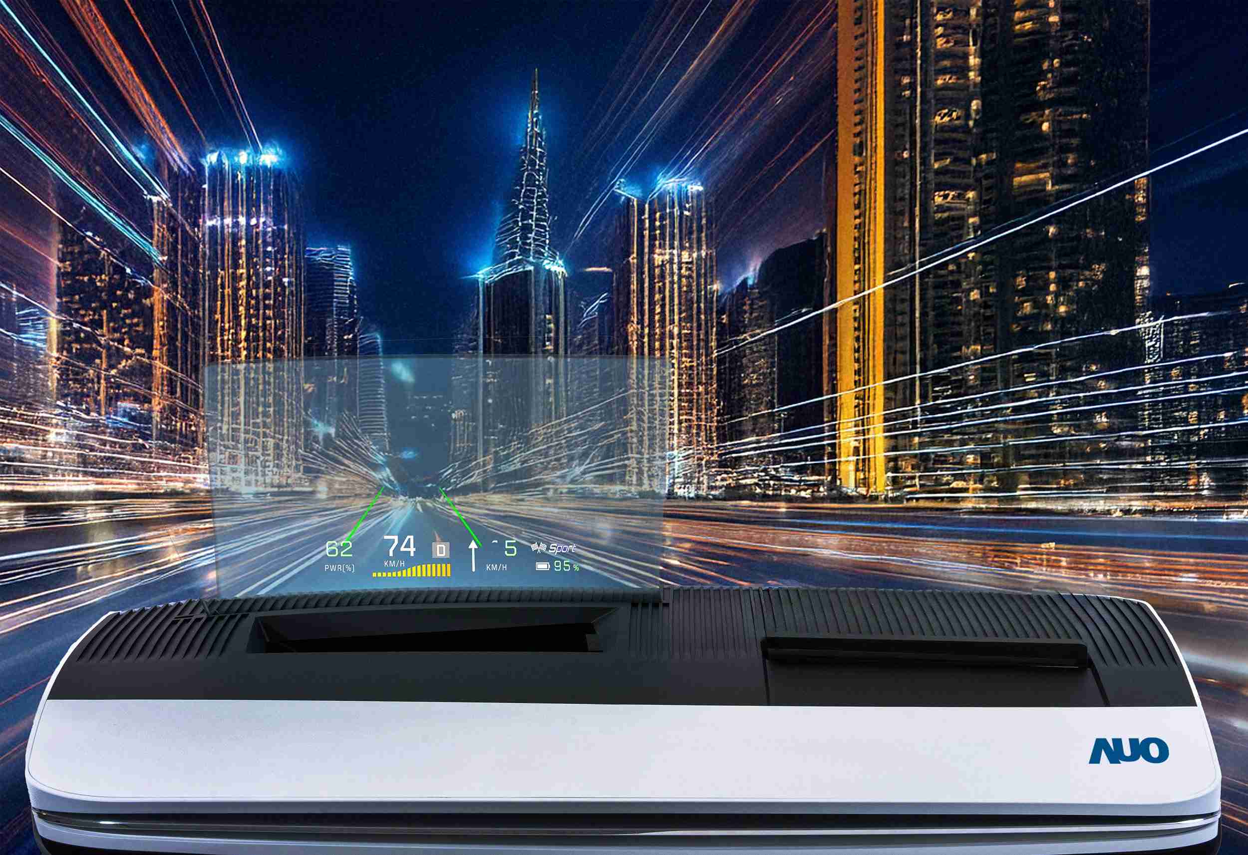 尊龙集团推出13吋Micro LED抬头显示器，，，，提供高入眼亮度、、、、高色彩饱和度的显示质量，，，，在阳光下或黑暗中都清晰可见，，并利用Micro LED模块体积小的优势，，，解决车用空间有限的痛点